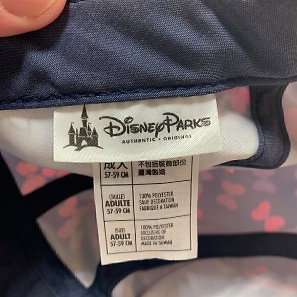 Minnie Mouse Disney Navy Blue All Over Logo 5 Panel Adjustable Hat - Picture 5 of 5